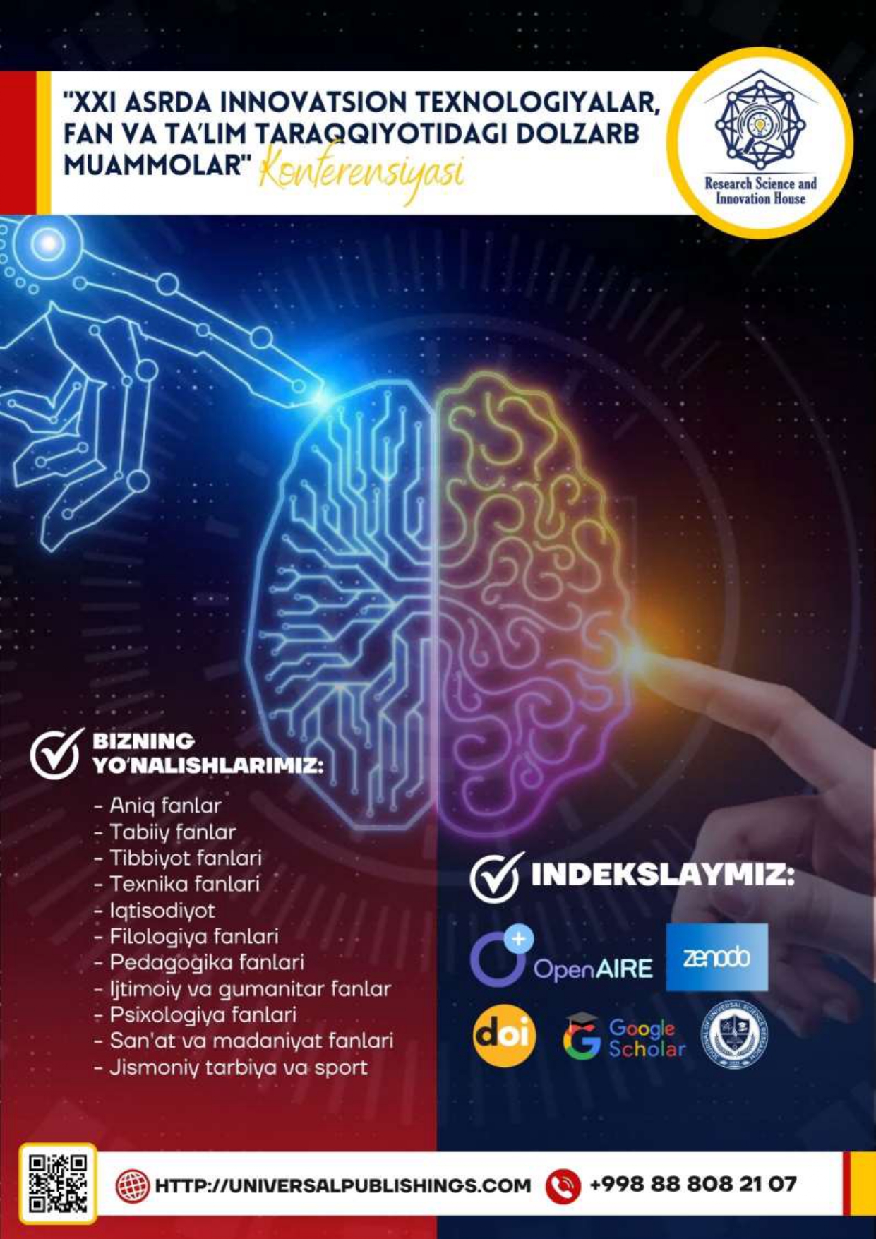 Vol. 4 No. 6 (2026): "XXI ASRDA INNOVATSION TEXNOLOGIYALAR, FAN VA TAʼLIM TARAQQIYOTIDAGI DOLZARB MUAMMOLAR" nomli respublika ilmiy-amaliy konferensiyasi